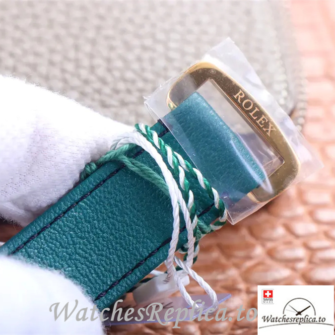 Swiss Rolex Daytona Replica Leather strap 40MM - WatchesReplica.is