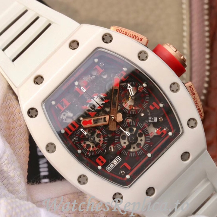 Richard Mille Replica RM011 Rubber strap 50MM - WatchesReplica.is