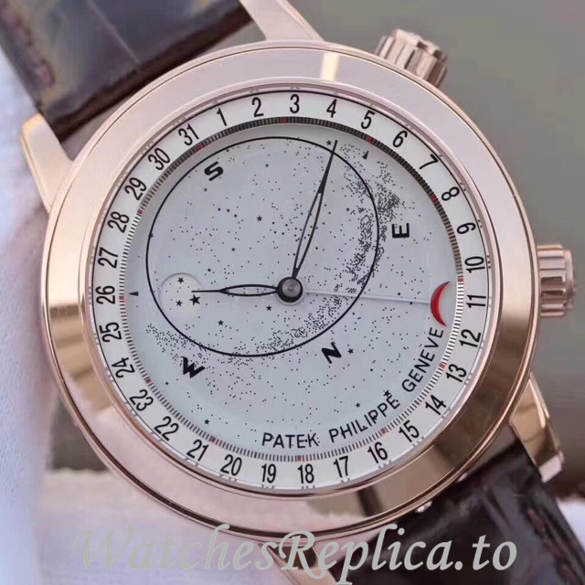 Patek Philippe Replica Complications 6102 Leather strap 44MM - WatchesReplica.is