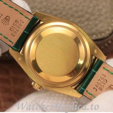 Swiss Rolex Day Date Replica 118138 Leather strap 36MM - WatchesReplica.is