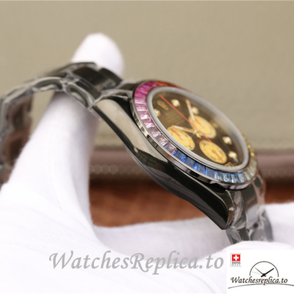 Swiss Rolex Daytona Replica 116598RBOW Stainless steel strap 40MM - WatchesReplica.is