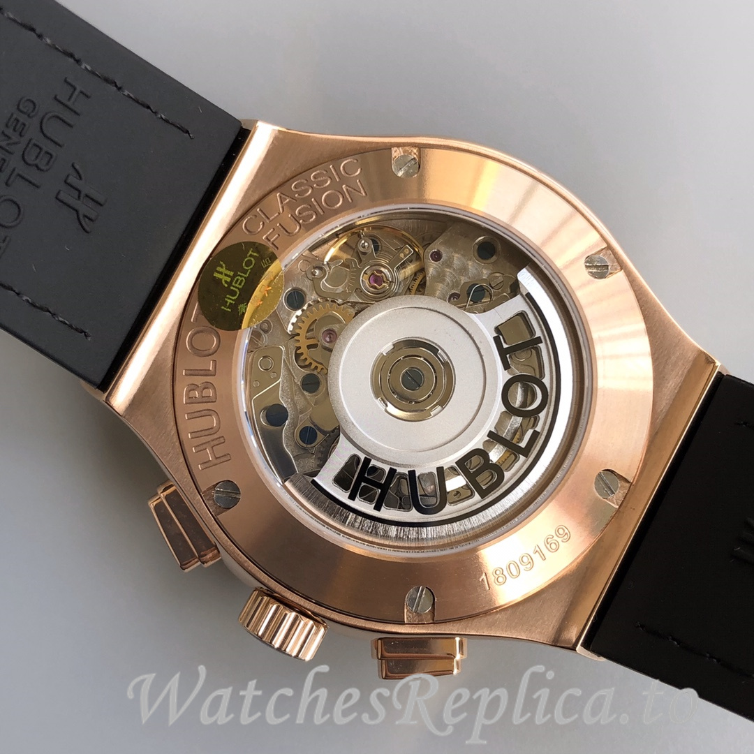 Hublot Replica Classic Fusion Gypsophila Chronograph Rubber strap 45MM - WatchesReplica.is
