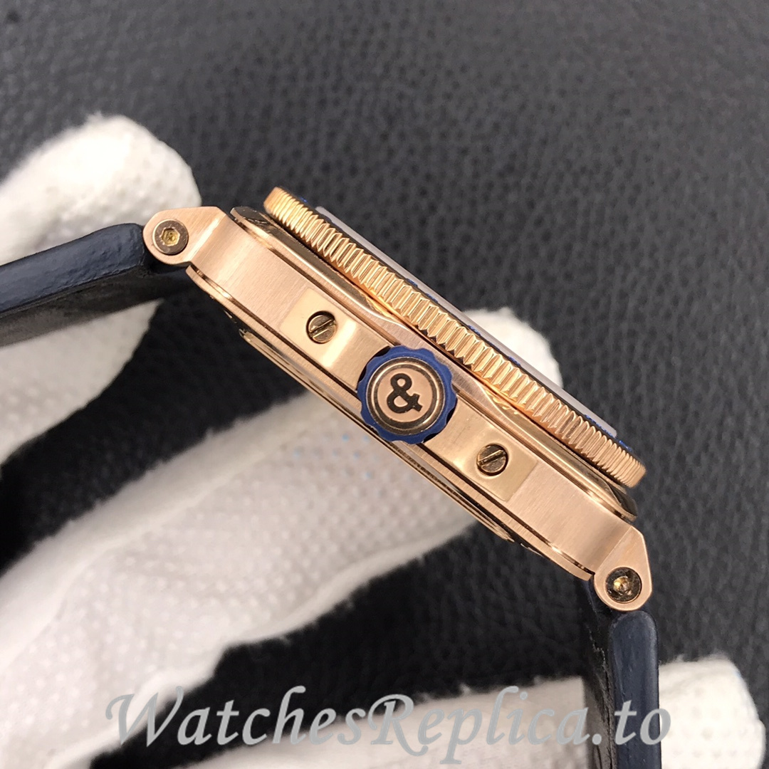 Bell Ross Replica BR 03 BR0392-D-G-BR/SCA Leather strap 42MM - WatchesReplica.is