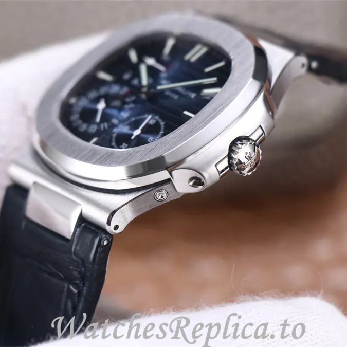 Patek Philippe Replica Nautilus 5712 Leather strap 40MM - WatchesReplica.is