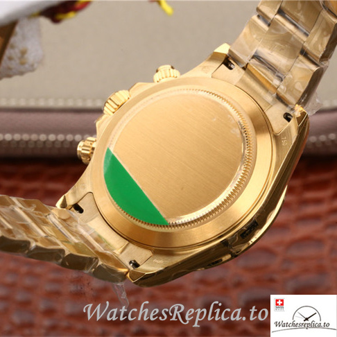 Swiss Rolex Daytona 116508 Yellow Gold strap 40MM - WatchesReplica.is