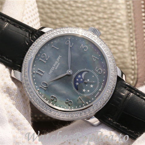 Patek Philippe Replica Complications 4968 Leather strap 33.3MM - WatchesReplica.is