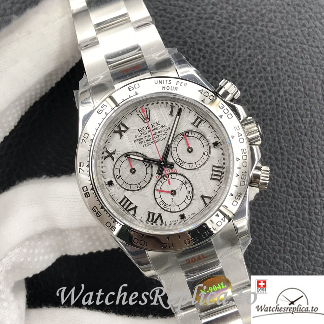 Swiss Rolex Daytona Replica Stainless steel strap 40MM Meteorite Dial - WatchesReplica.is