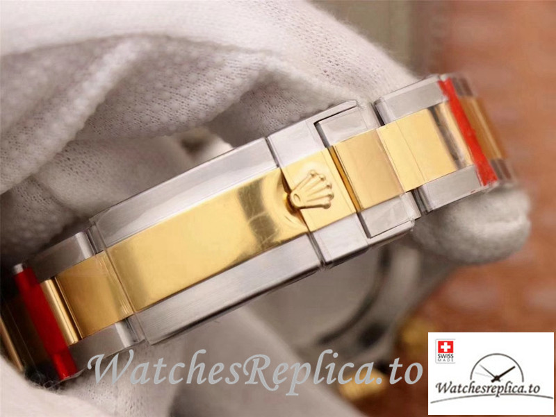 Swiss Rolex Daytona Cosmograph Replica M116503-0004 Silver And Gold Strap 40MM - WatchesReplica.is