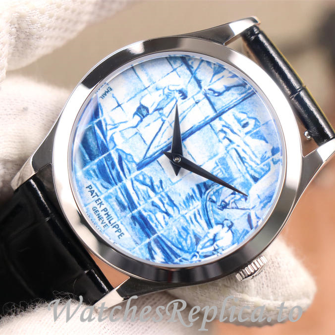 Patek Philippe Replica Calatrava 5089G-062 Leather strap 38.6MM - WatchesReplica.is