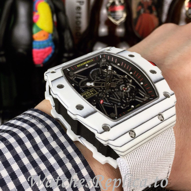Richard Mille Replica RM35-01 Canvas strap 50MM - WatchesReplica.is