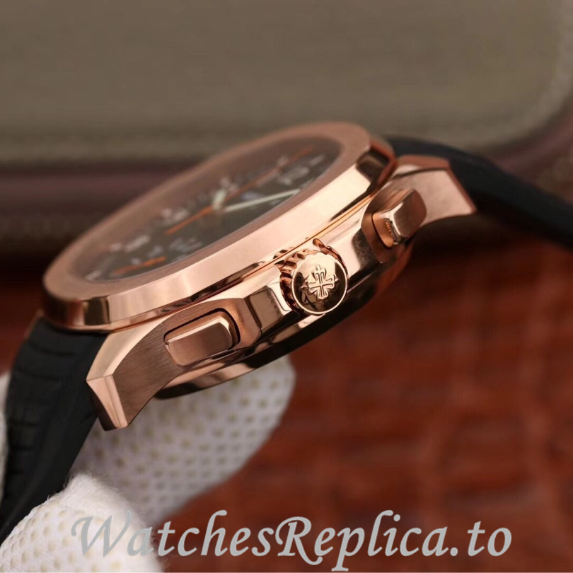 Patek Philippe Replica Aquanaut 5968A-001 Rubber strap 42.2MM - WatchesReplica.is
