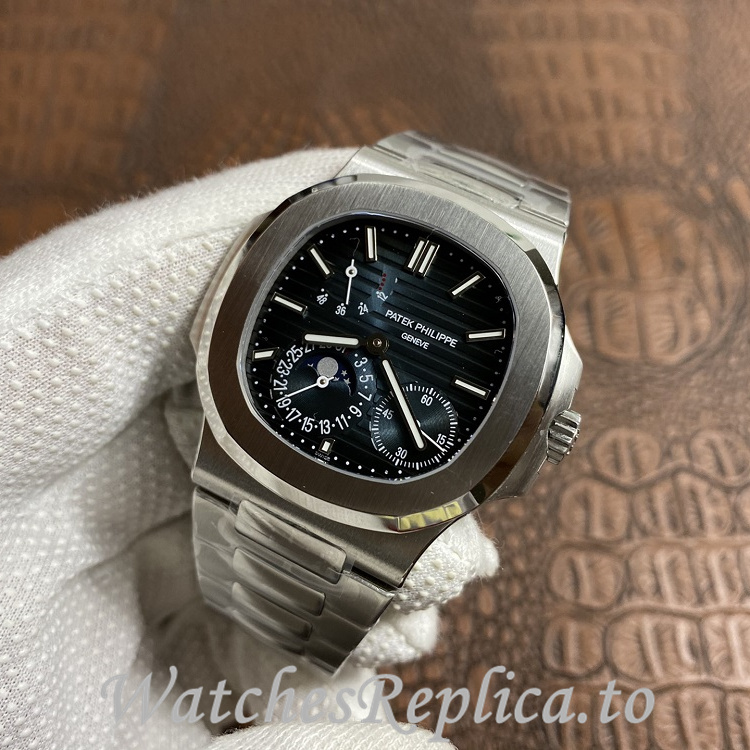 Patek Philippe Replica Nautilus 5712 Stainless steel strap 40MM - WatchesReplica.is