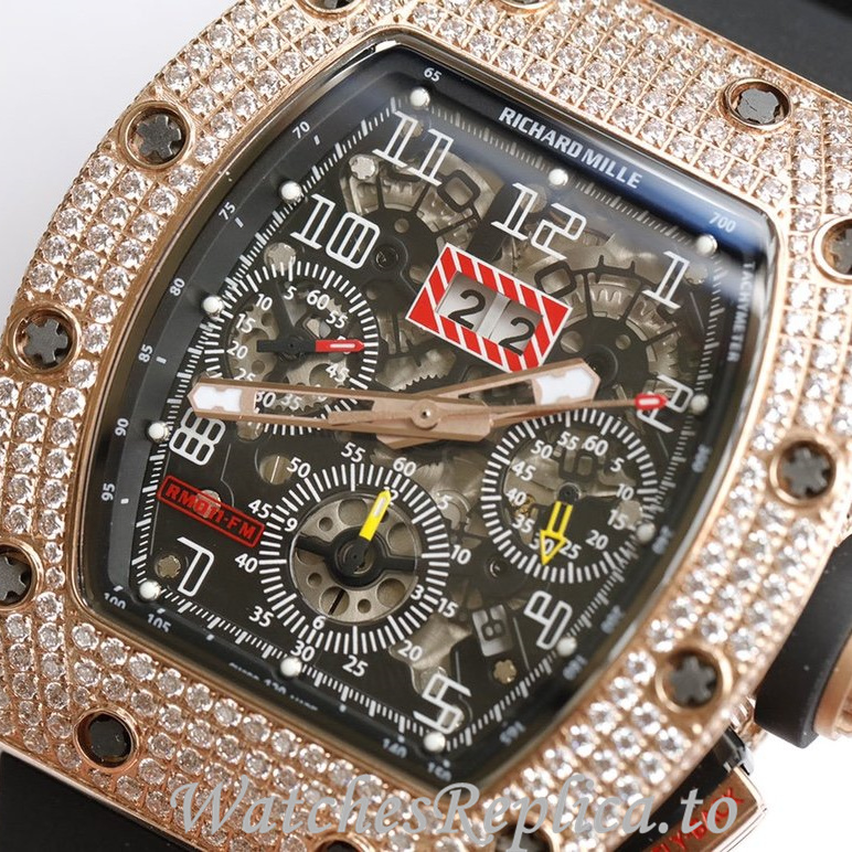 Richard Mille Replica RM011 Rubber strap 50MM - WatchesReplica.is