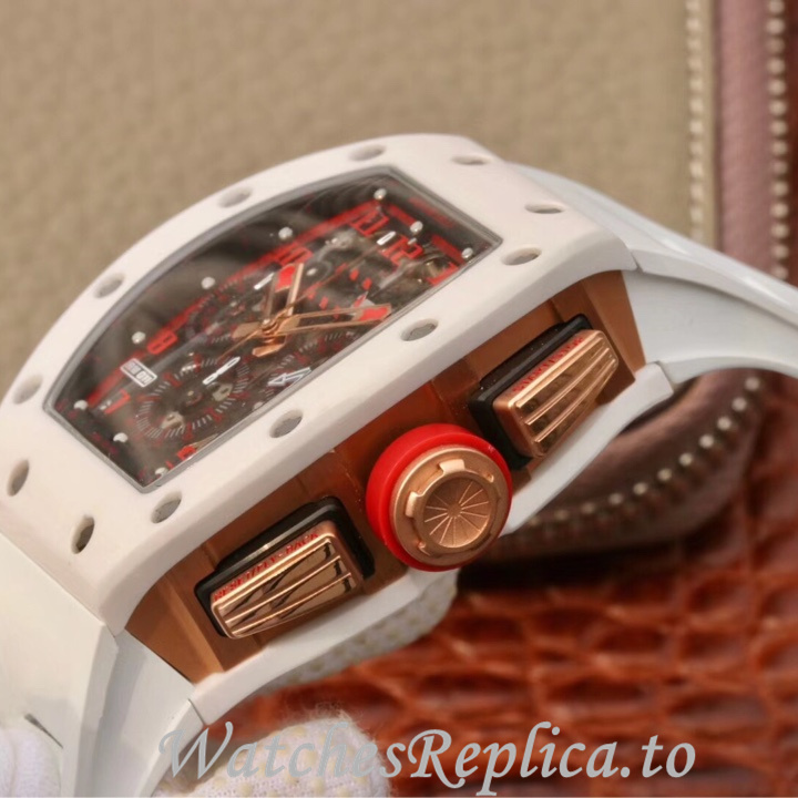 Richard Mille Replica RM011 Rubber strap 50MM - WatchesReplica.is