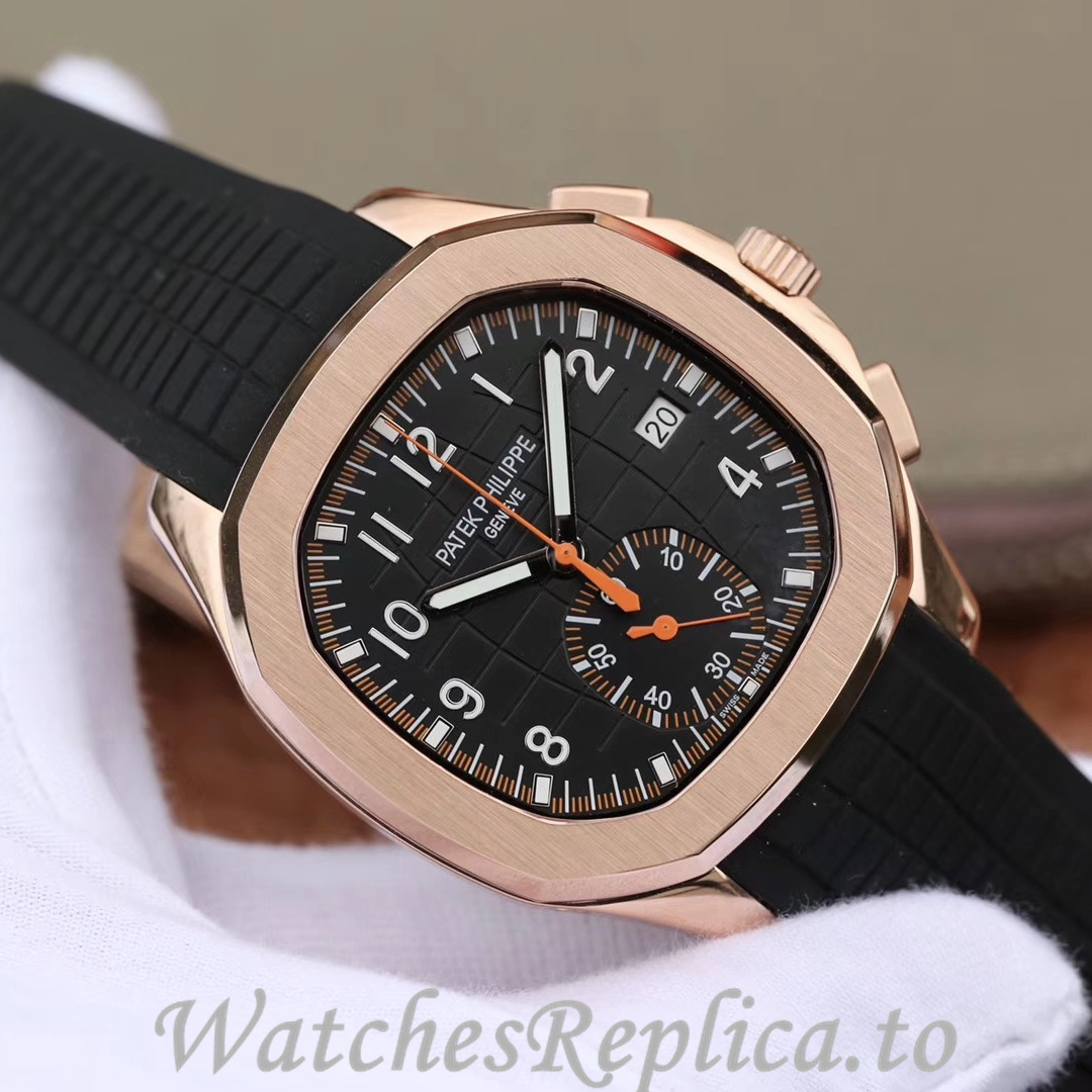 Patek Philippe Replica Aquanaut 5968A-001 Rubber strap 42.2MM - WatchesReplica.is