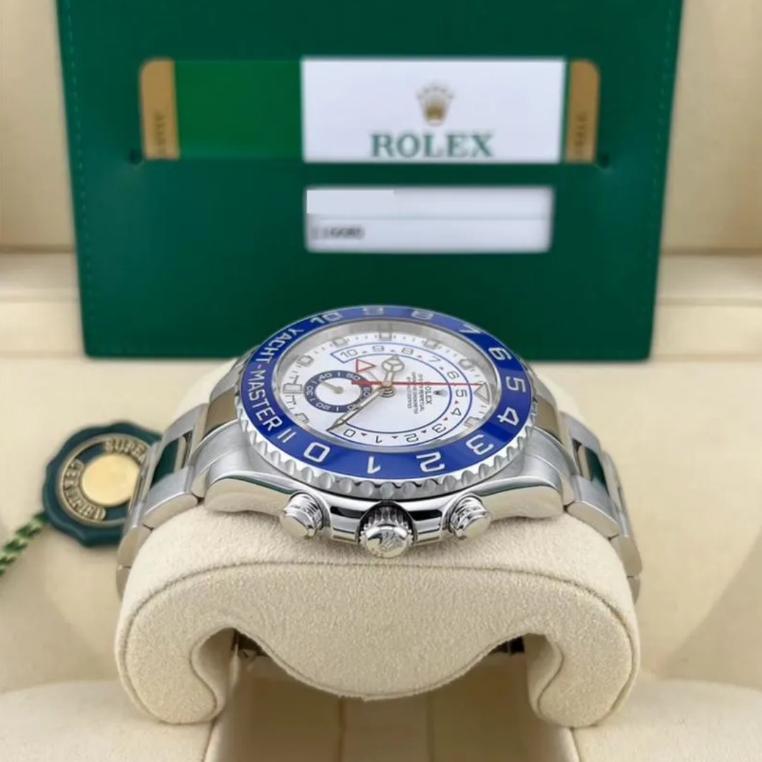 Rolex Yacht-Master II White Dial 116680-44 MM - WatchesReplica.is