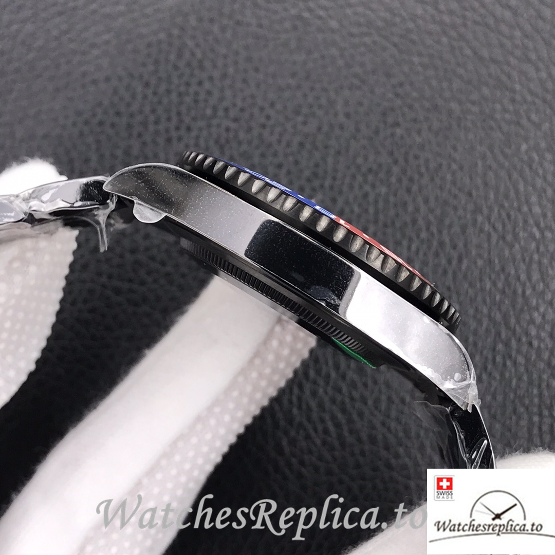 Swiss Rolex GMT-Master Replica Stainless steel strap 40MM - WatchesReplica.is