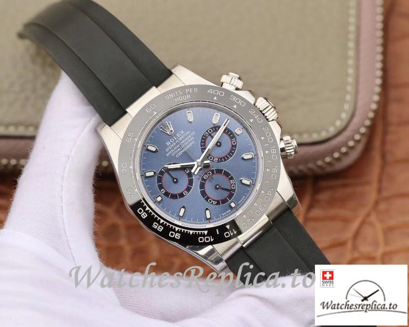 Swiss Rolex Daytona Cosmograph Replica 116519 001 Black Strap 40MM - WatchesReplica.is