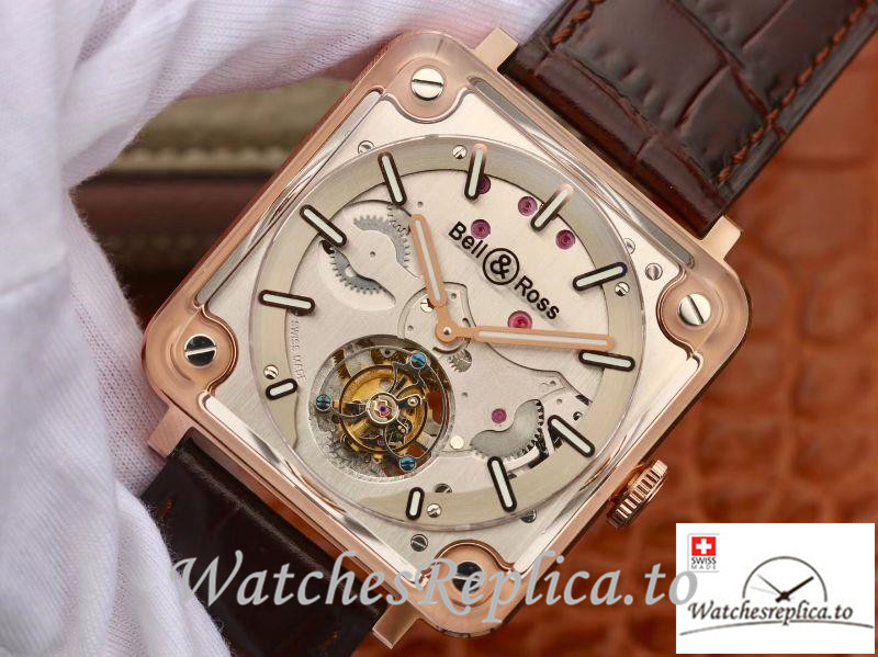 Swiss Bell & Ross Replica BR-X2 Brown Strap 42.5MM - WatchesReplica.is