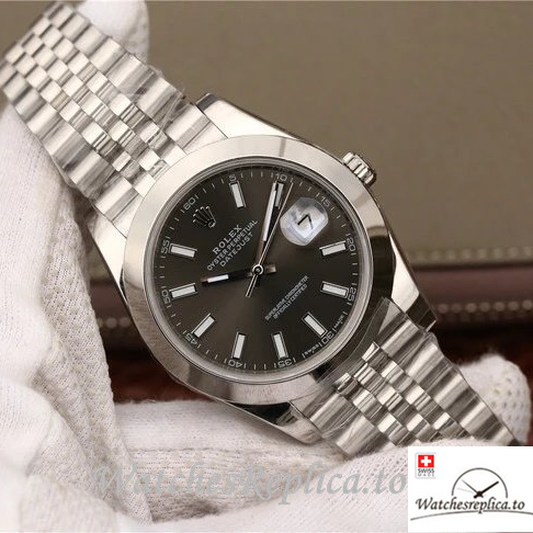 Swiss Rolex Datejust Replica 126300-0008 Stainless steel strap 41MM - WatchesReplica.is