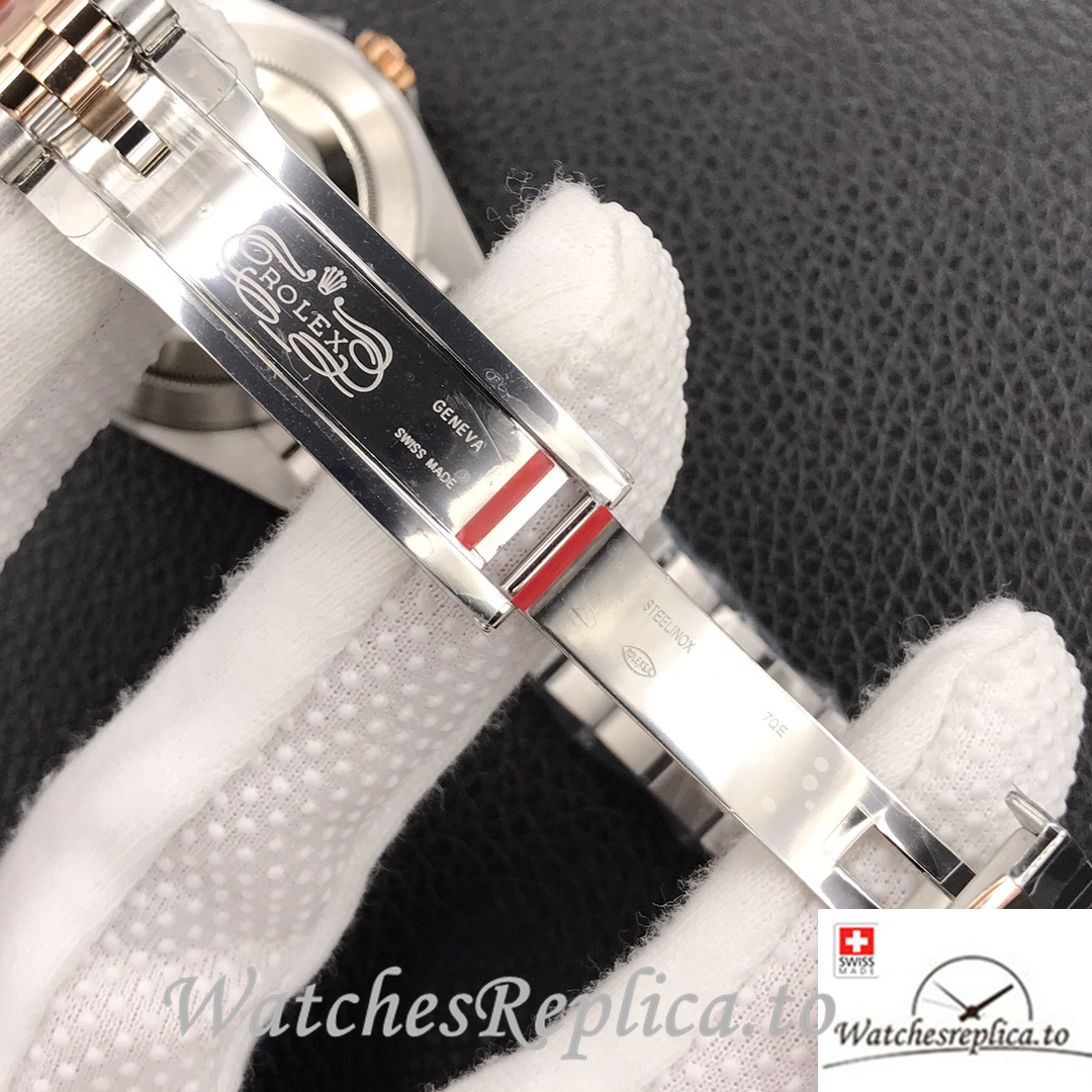 Swiss Rolex Datejust Replica Stainless steel strap 41MM Mother of pearl Dial - WatchesReplica.is