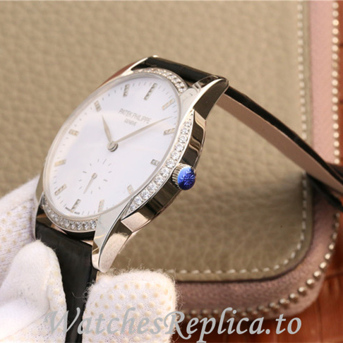 Patek Philippe Replica Calatrava 7122R-001 Leather strap 38MM - WatchesReplica.is