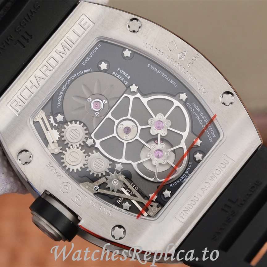 Richard Mille Replica RM001 Rubber strap 50MM - WatchesReplica.is