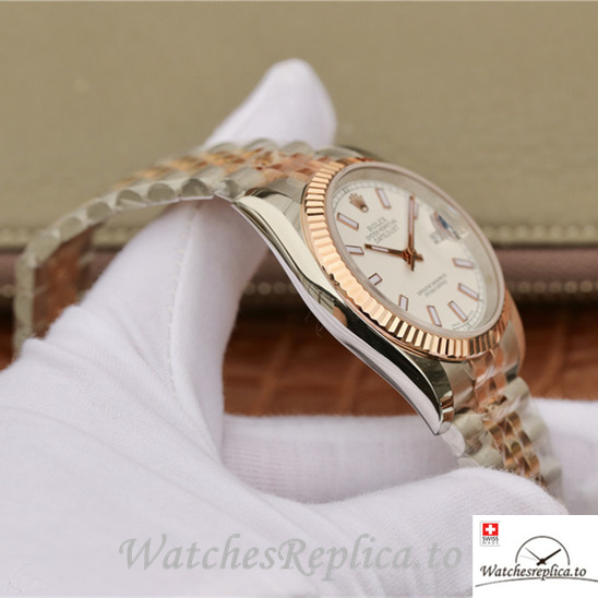 Swiss Rolex Datejust Replica 116231WSJ Stainless steel strap 36MM - WatchesReplica.is
