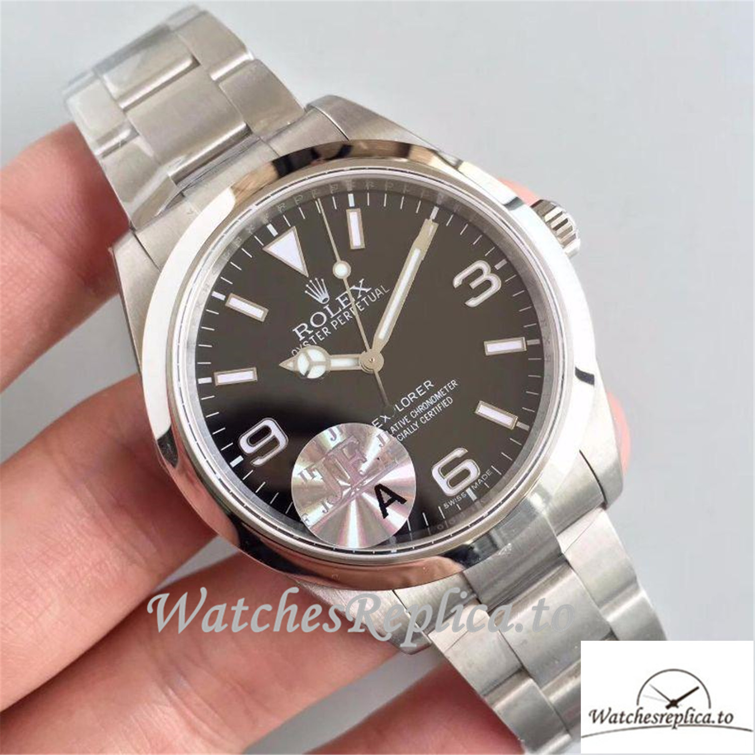 Swiss Rolex Explorer Replica 214270 Black Dial 40MM - WatchesReplica.is