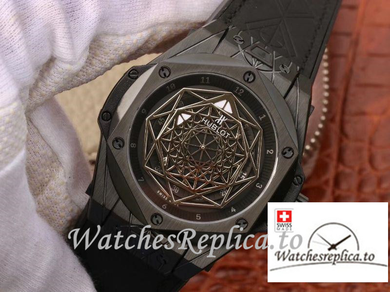 Swiss Hublot Big Bang Sang Bleu Magic Replica 415.CX.1112.VR.MXM18 Black Bezel 45MM - WatchesReplica.is