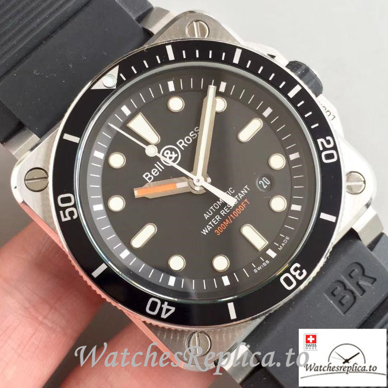 Swiss Bell & Ross Replica BR 03-92 Black Strap 42MM - WatchesReplica.is