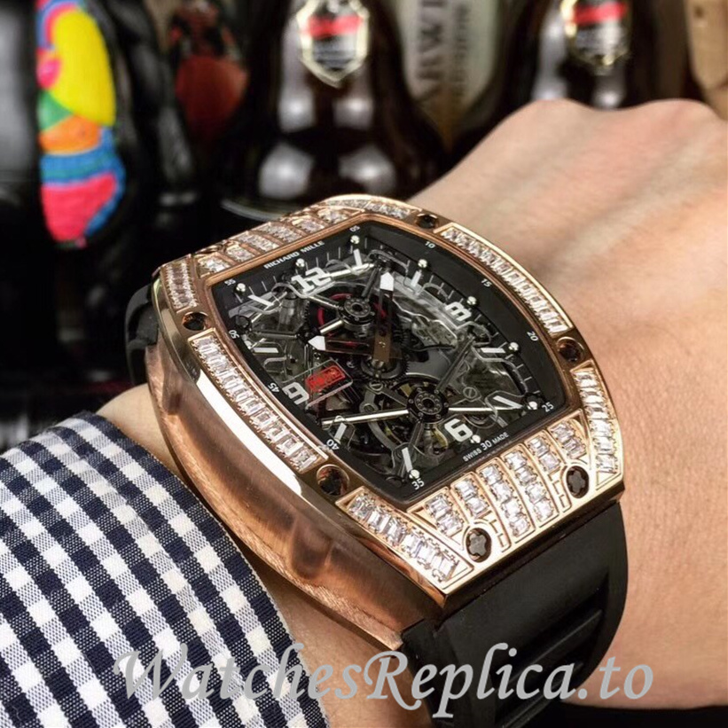 Richard Mille Replica RM012 Rubber strap 50MM - WatchesReplica.is