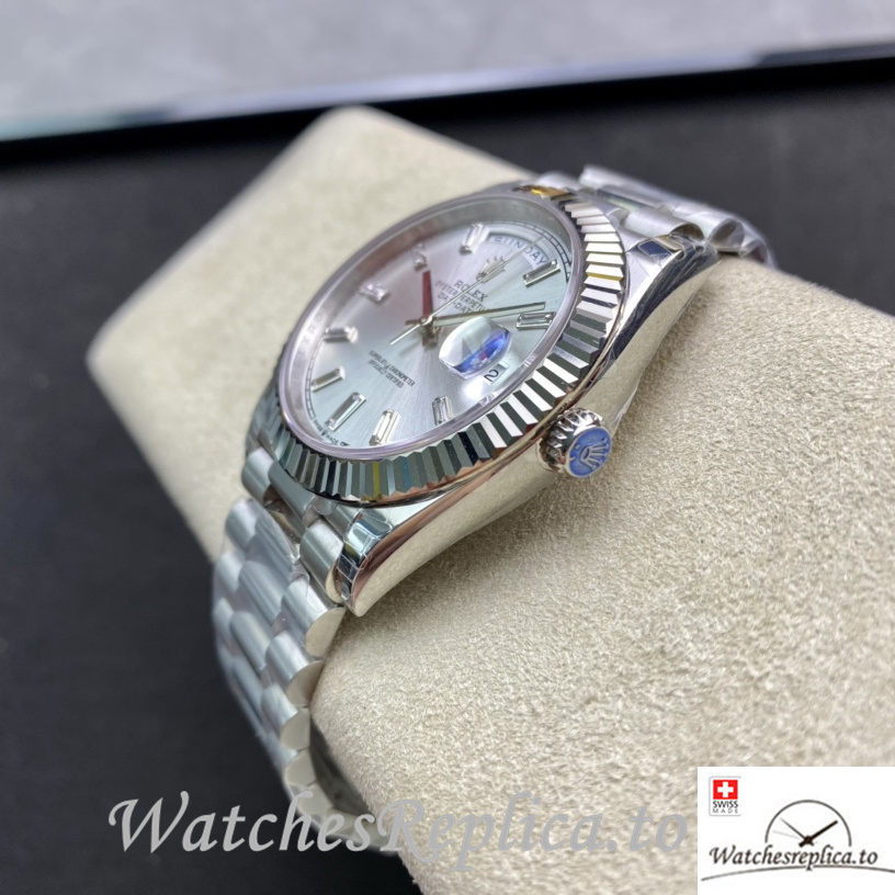 Swiss Rolex Day Date Replica 228239 Stainless steel strap 40MM - WatchesReplica.is