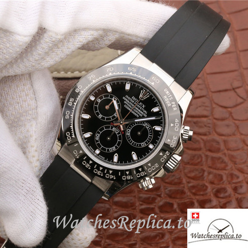 Swiss Rolex Daytona Replica 116519 LN Rubber strap 40MM - WatchesReplica.is