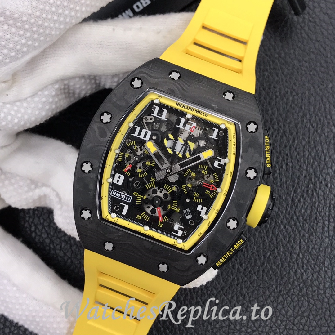 Richard Mille Replica RM-011 Rubber strap 50MM - WatchesReplica.is