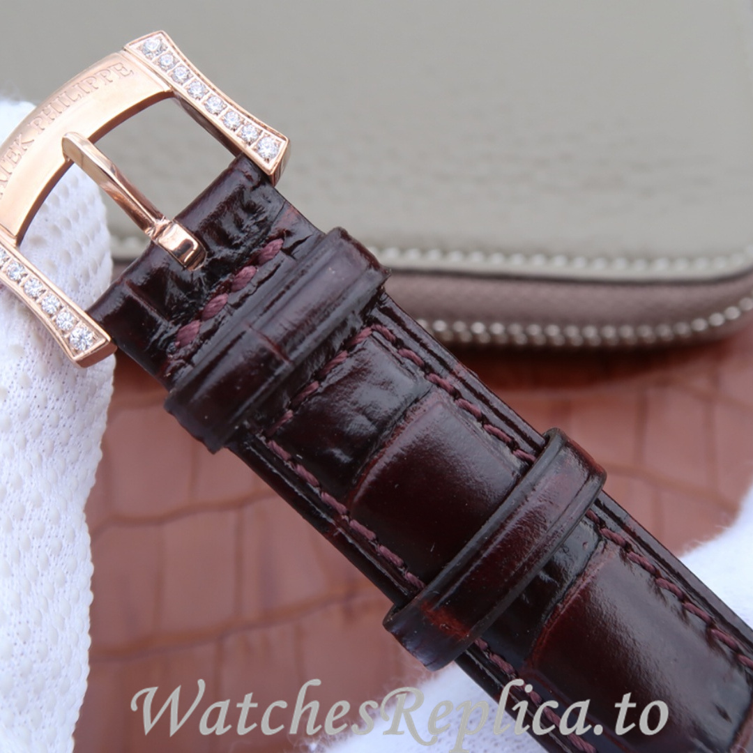 Patek Philippe Replica Complications 4968 Leather strap 33.3MM - WatchesReplica.is
