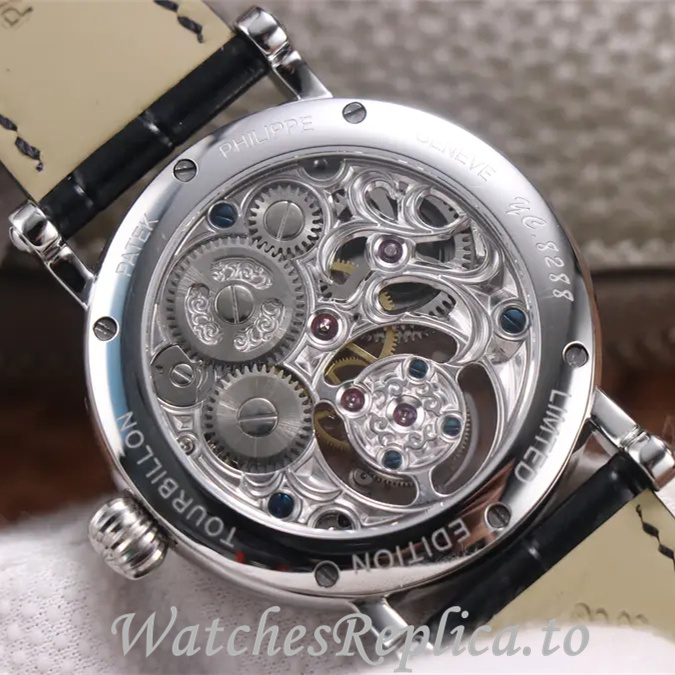 Patek Philippe Replica Complications Leather Rubber strap 42MM - WatchesReplica.is