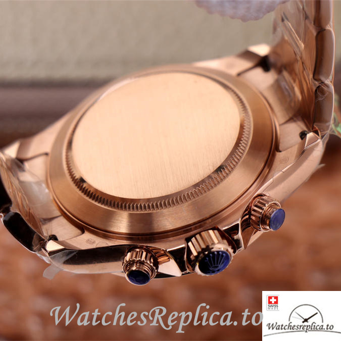 Swiss Rolex Daytona Replica 116598RBOW Rose Gold strap 40MM - WatchesReplica.is