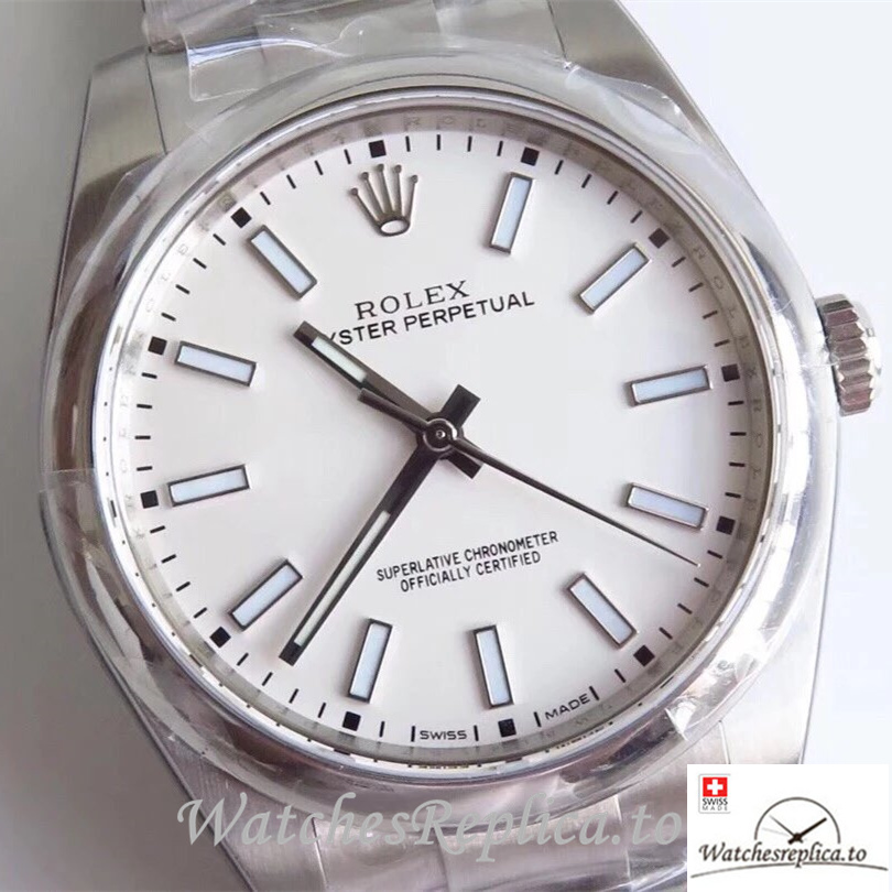 Swiss Rolex Oyster Perpetual Replica 114300-0004 Stainless steel strap 39MM - WatchesReplica.is