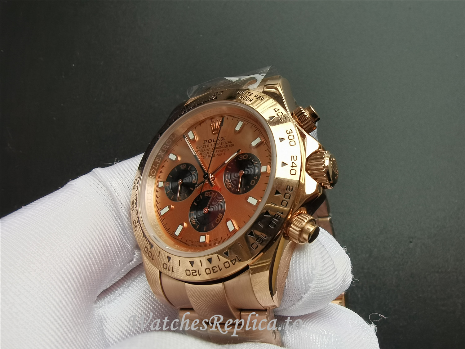Rolex Daytona Rose Dial 116505 - WatchesReplica.is