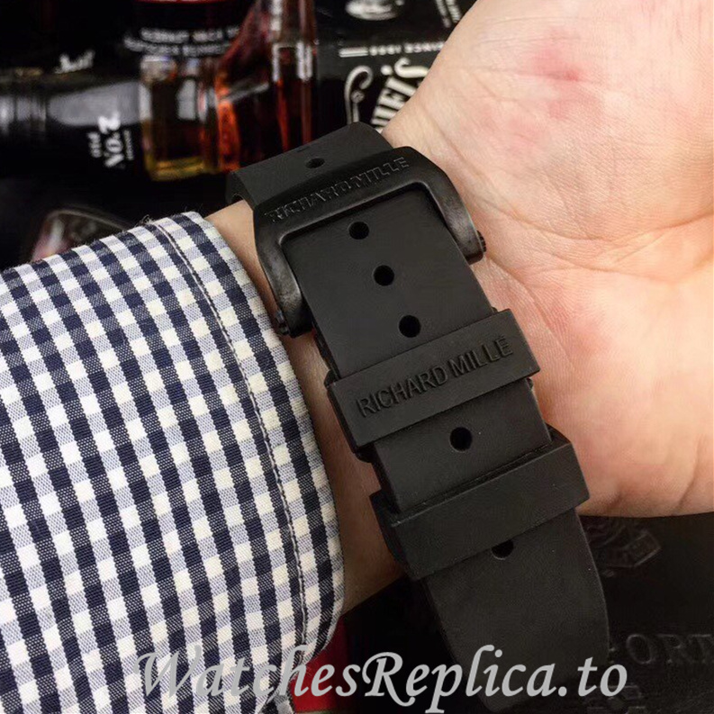 Richard Mille Replica RM011 Rubber strap 50MM - WatchesReplica.is