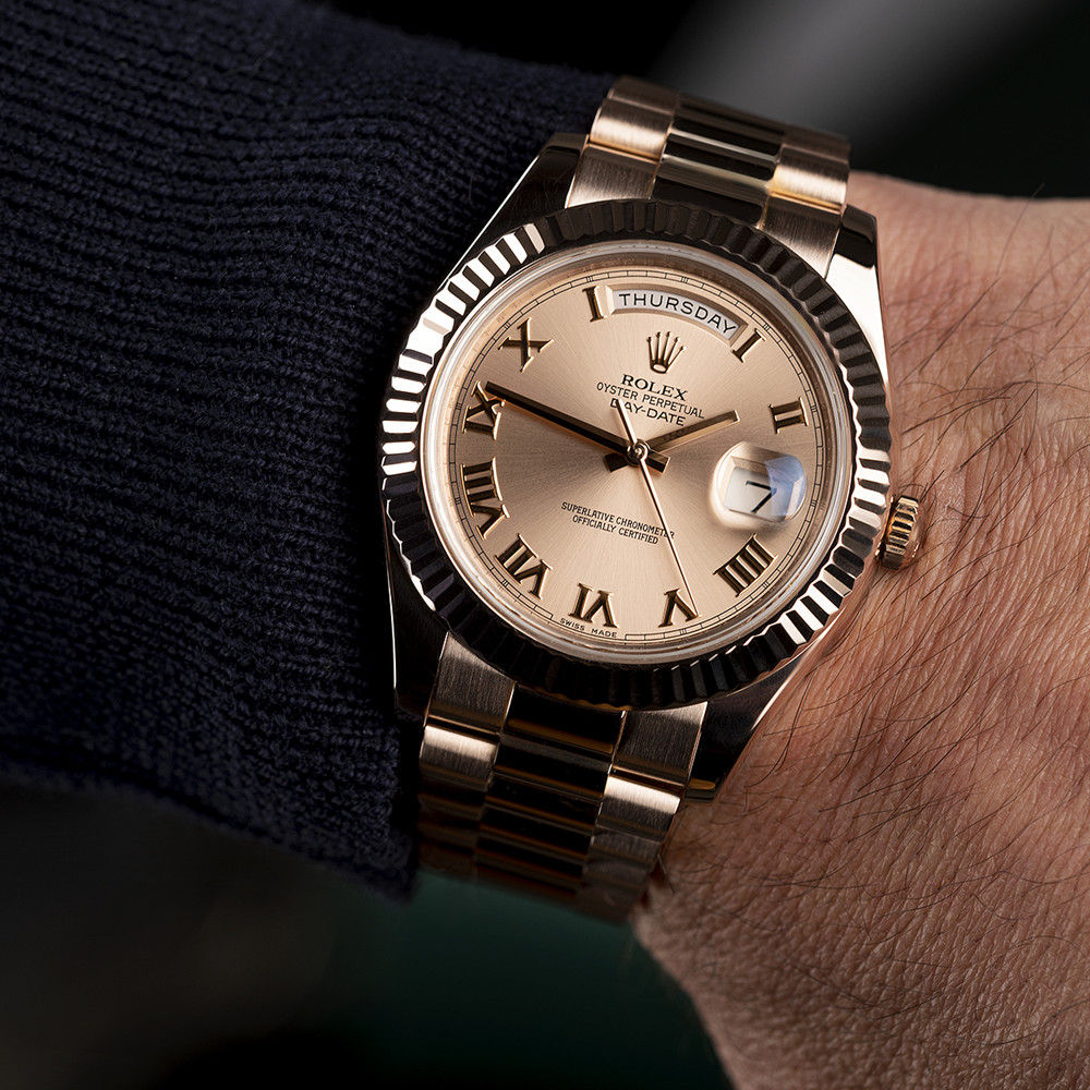 Rolex Day-Date II Chocolate Dial 218235 - WatchesReplica.is