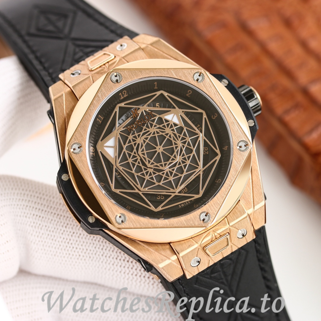 Hublot Replica Big Bang Elemental Material Chronograph v2 Rubber strap 45MM - WatchesReplica.is