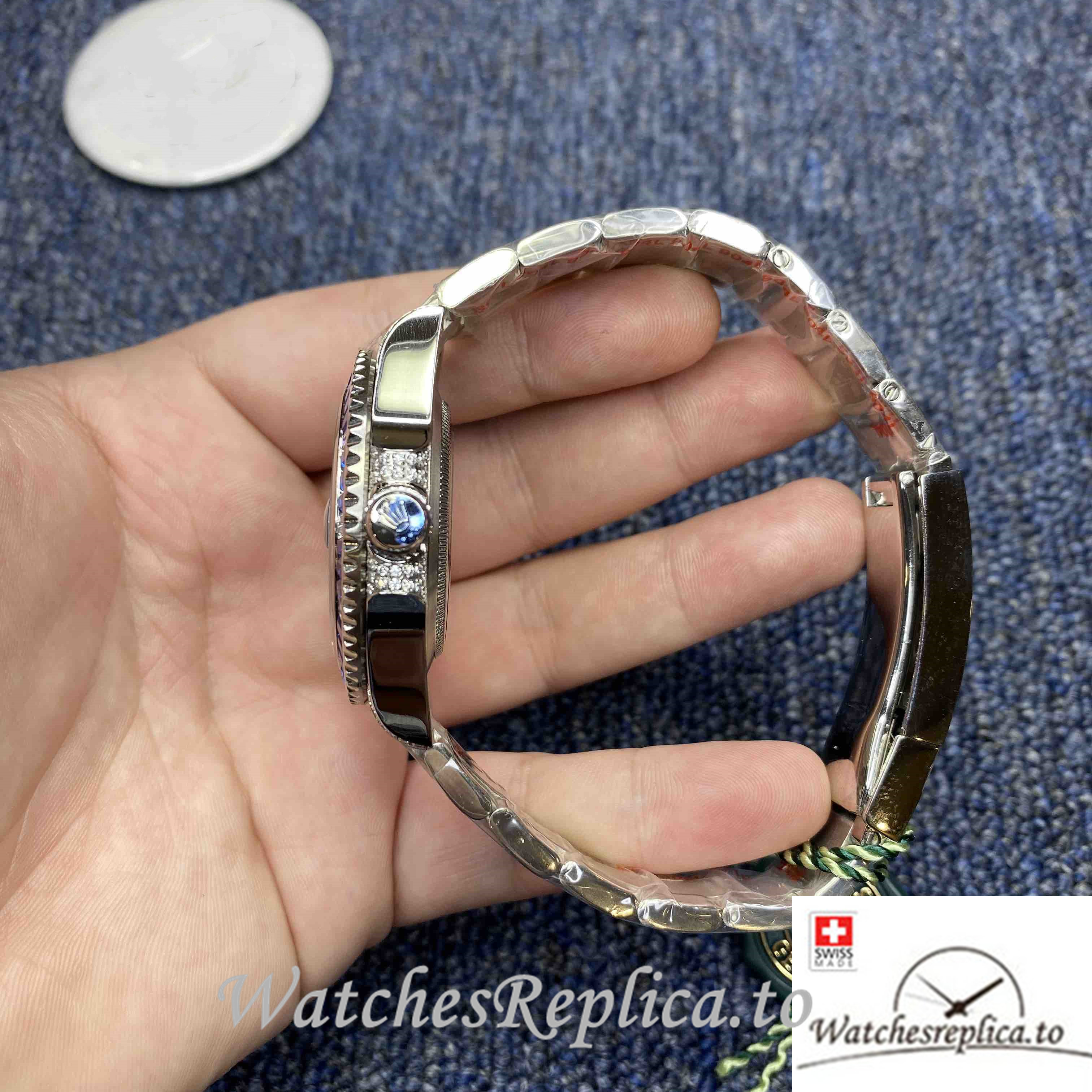 Swiss Rolex Submariner Replica 116659 SABR White Gold strap 40MM - WatchesReplica.is