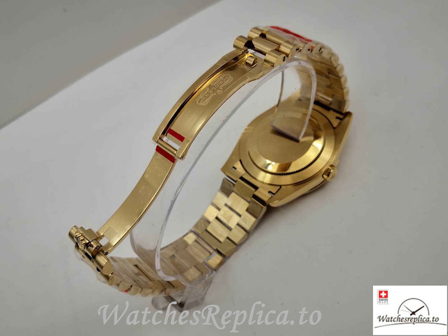 Swiss Rolex Day Date Replica 228238 Yellow Gold Bezel 40MM - WatchesReplica.is
