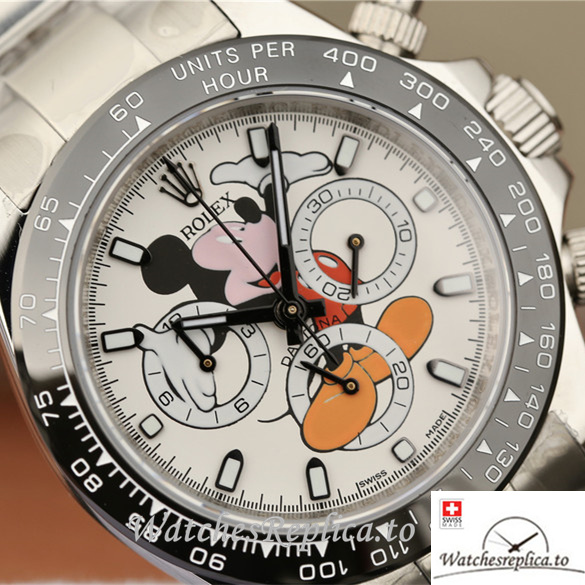 Swiss Rolex Daytona Replica 116598RBOW Stainless steel strap 40MM - WatchesReplica.is