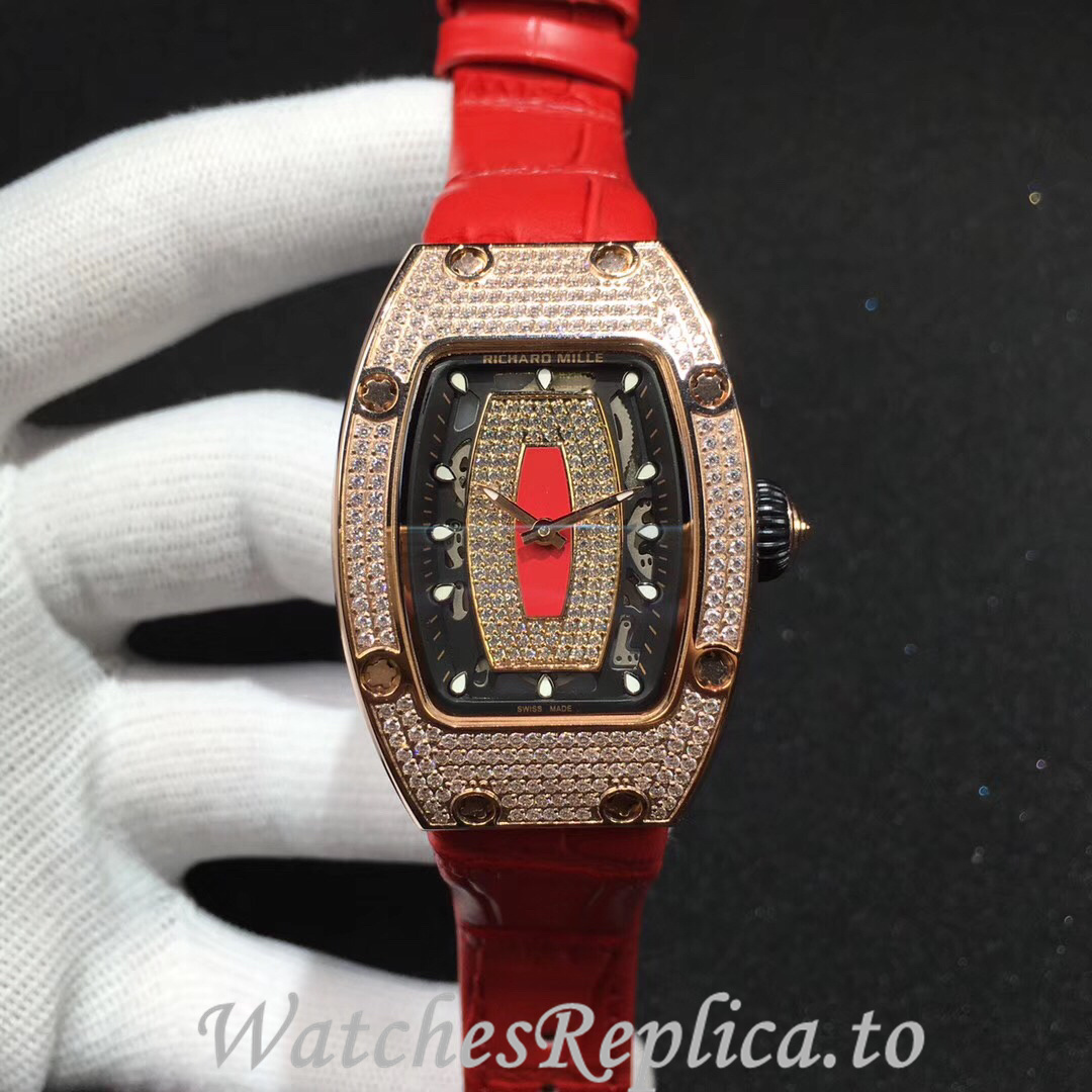 Richard Mille Replica RM007 Leather strap 45MM - WatchesReplica.is