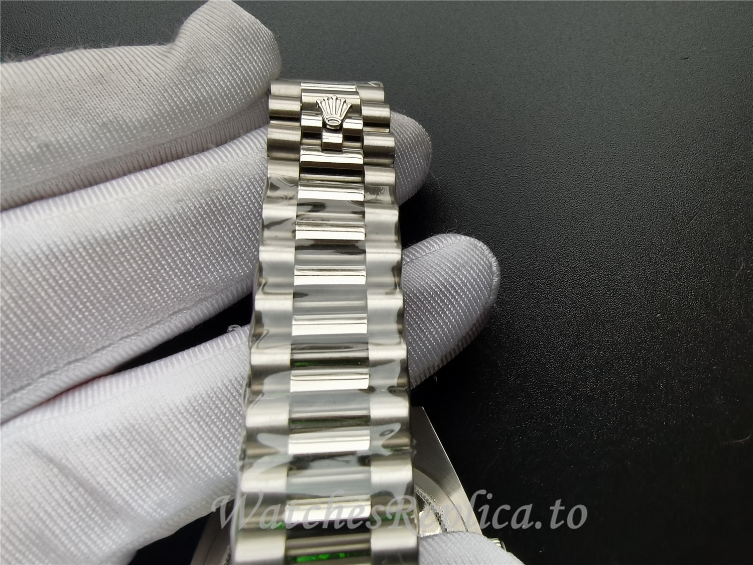 Swiss Rolex Day Date Replica 228206 001 Stainless Steel Strap 40MM - WatchesReplica.is