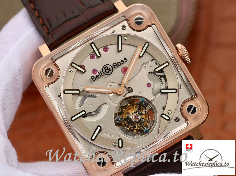Swiss Bell & Ross Replica BR-X2 Brown Strap 42.5MM - WatchesReplica.is