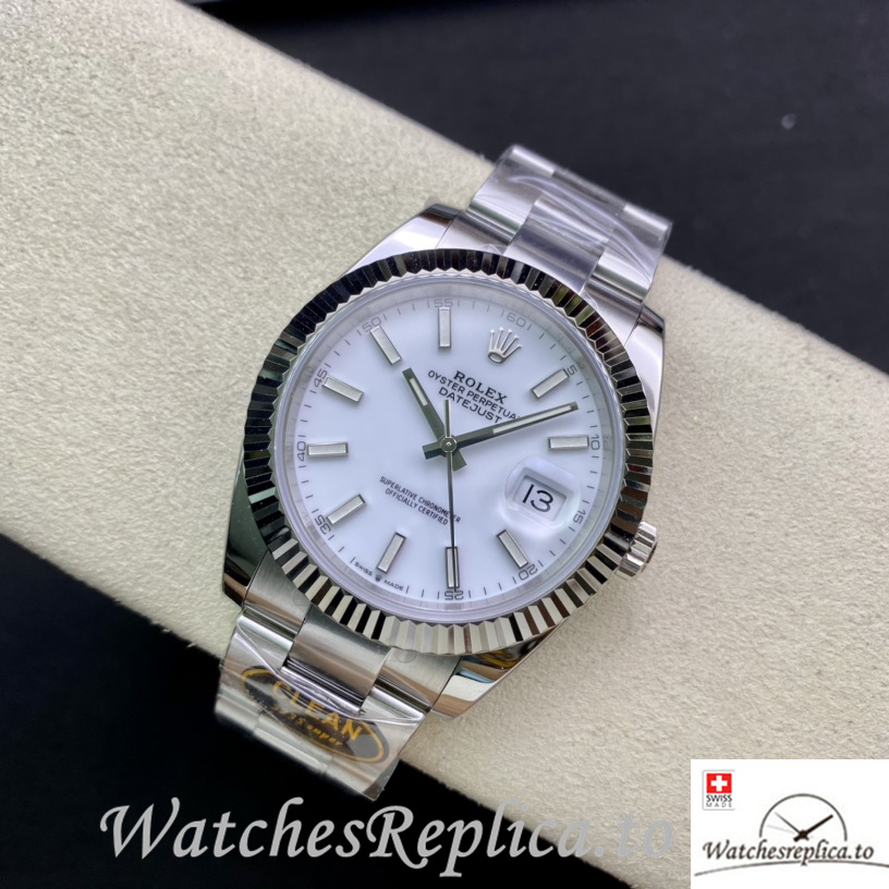 Swiss Rolex Datejust 126334 Replica Stainless steel strap 41MM - WatchesReplica.is